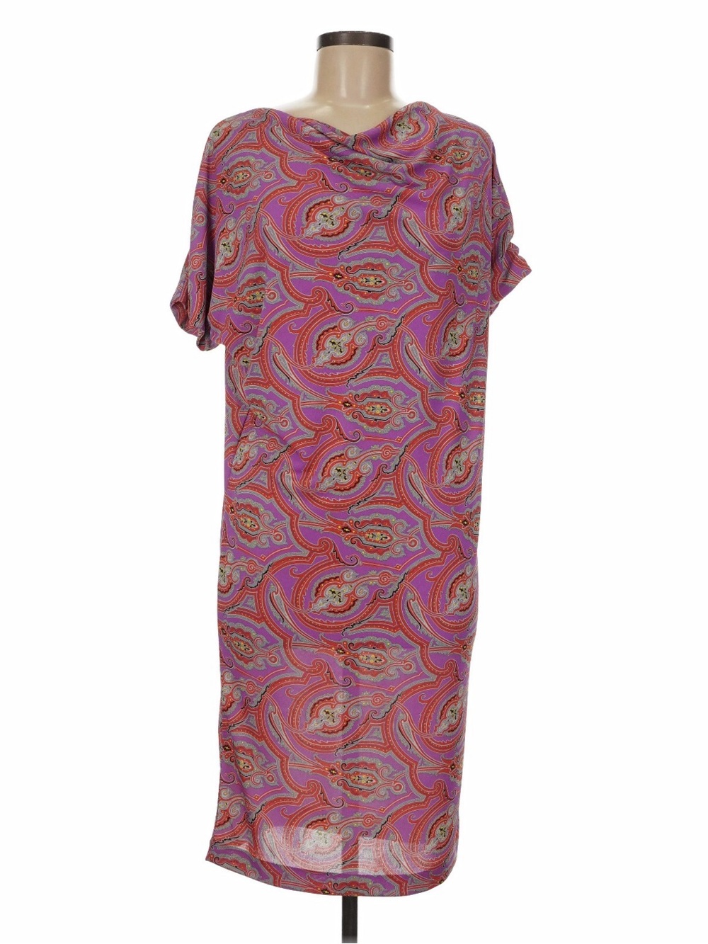 ETRO Milano Purple Paisley Shift Dress IT Size 44